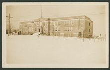 Farmville High School in the snow 